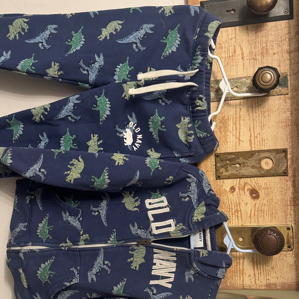 Old Navy Blue Dinosaur Hoodie and Joggers